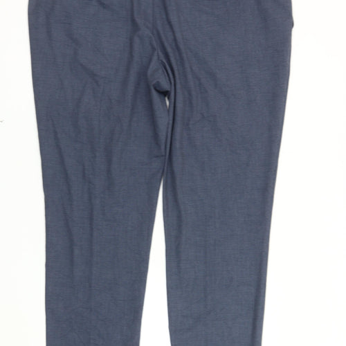 Marks and Spencer Men's Blue Regular Trousers, Size 48