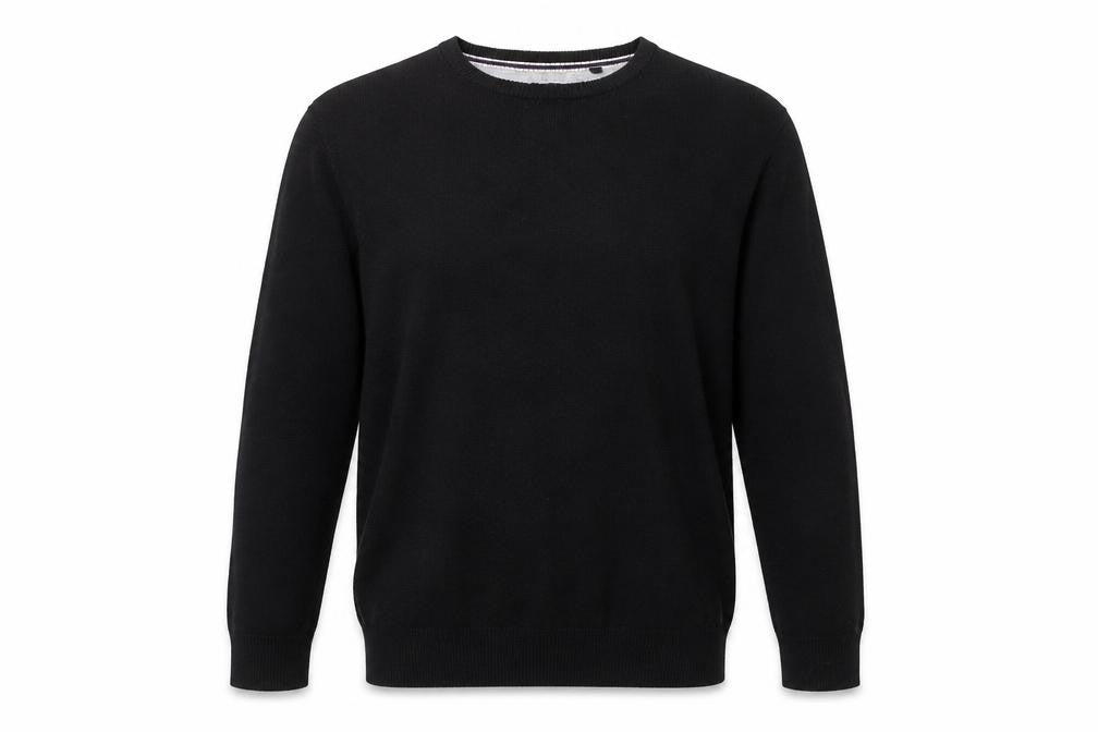 Front view of Brave Soul Men's Black L jumper Crew Neck