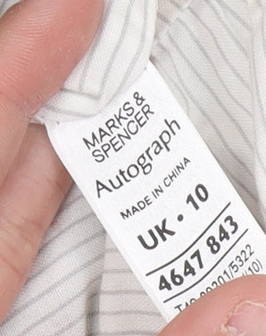 Marks and Spencer Women's Grey Hooded Coat Size 10