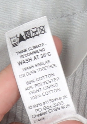 Marks and Spencer Women's Grey Hooded Coat Size 10