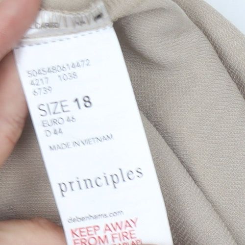 Principles Beige Women's Trousers Size 18