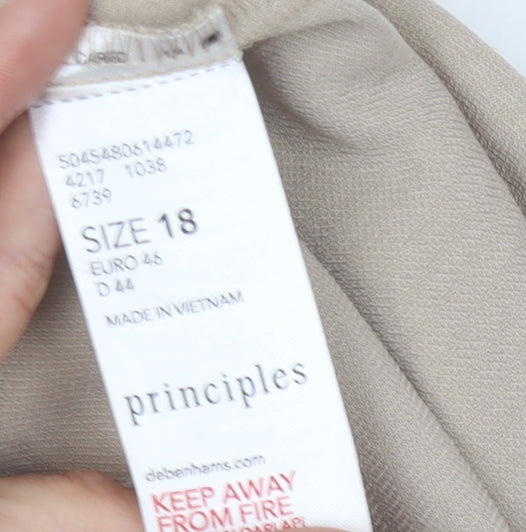 Principles Beige Women's Trousers Size 18