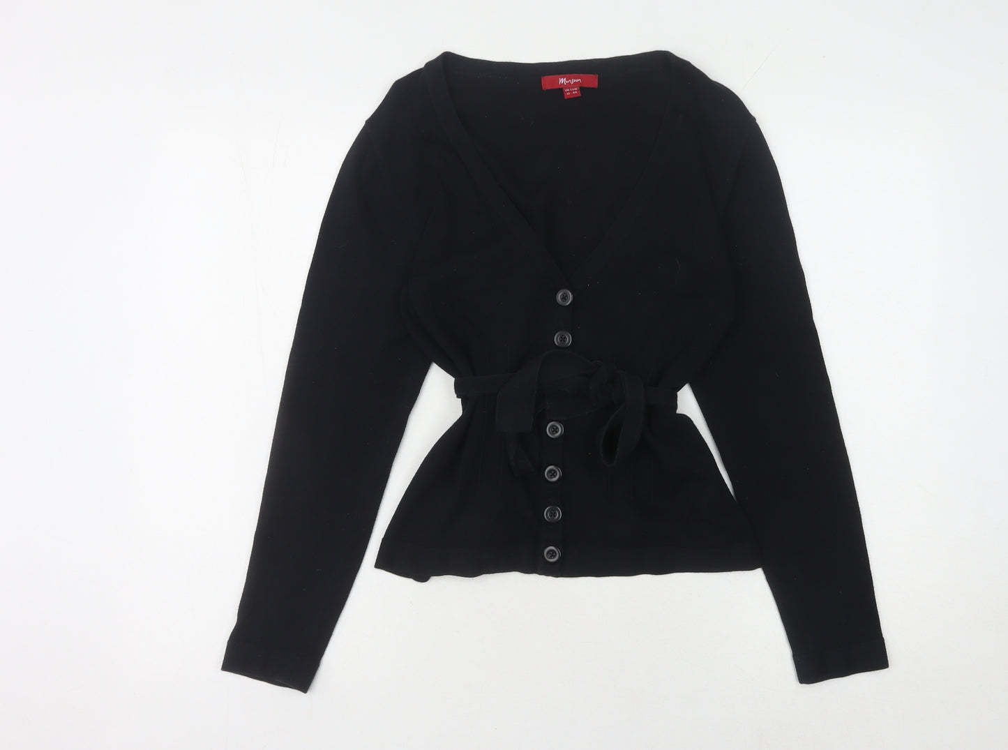 Monsoon Women's Black V-Neck Cardigan Size 12