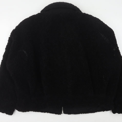 Zara Women's Black Mid-Length Jacket - Size L