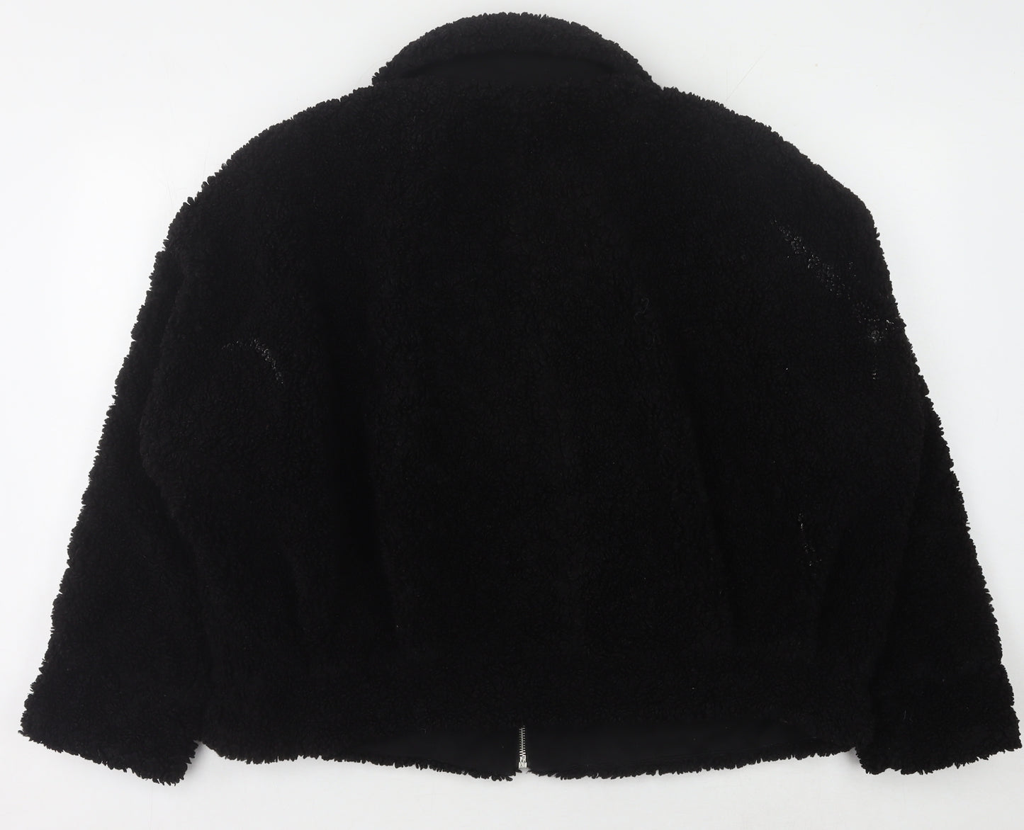 Zara Women's Black Mid-Length Jacket - Size L
