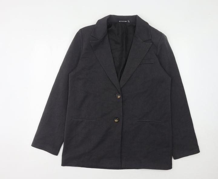 PrettyLittleThing Women's Black Blazer Size 12