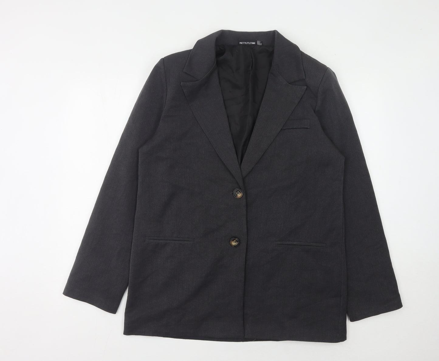PrettyLittleThing Women's Black Blazer Size 12