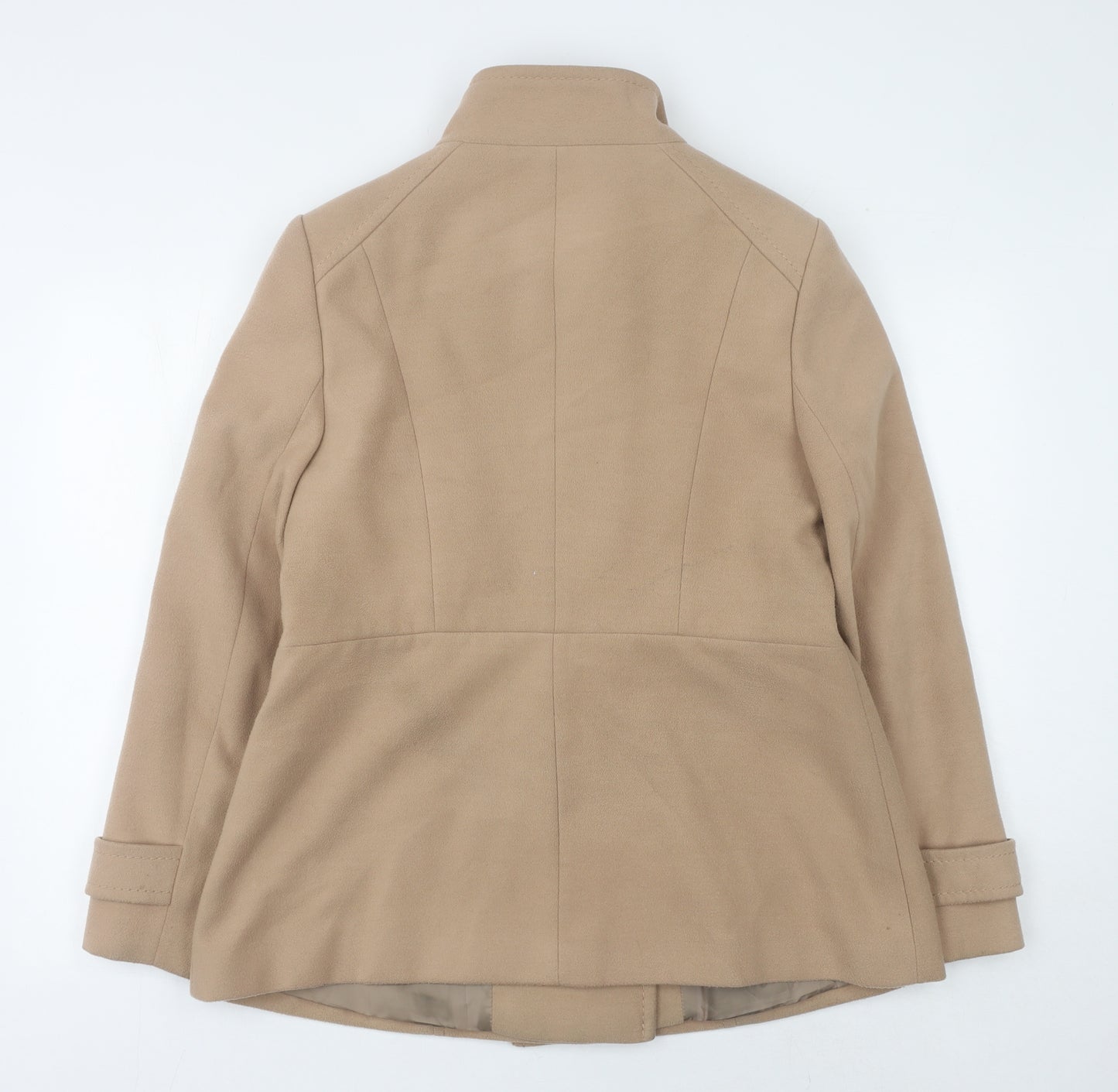 Debenhams Women Beige Pea Coat Size 16 Classic Style