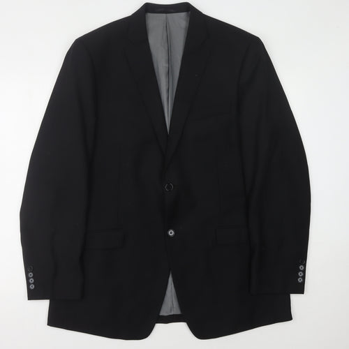 Charlton Gray Men's Black Blazer - Size 40L, Business Wear