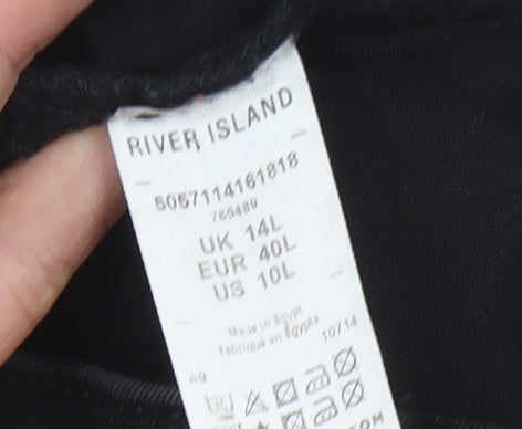River Island Women's Black Skinny Jeans Size 14