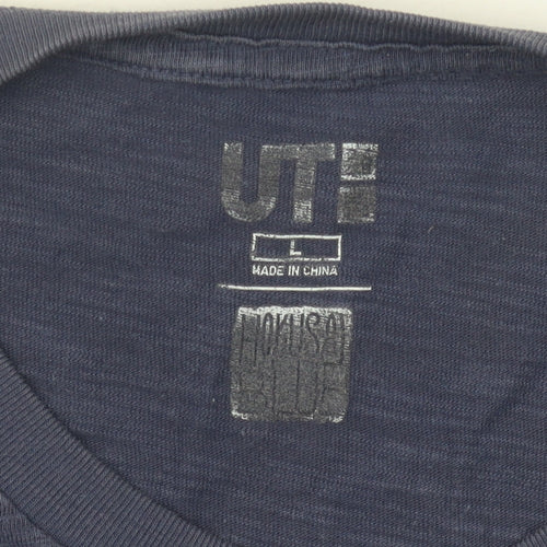 UT Men's Blue Graphic Art T-Shirt, Size L