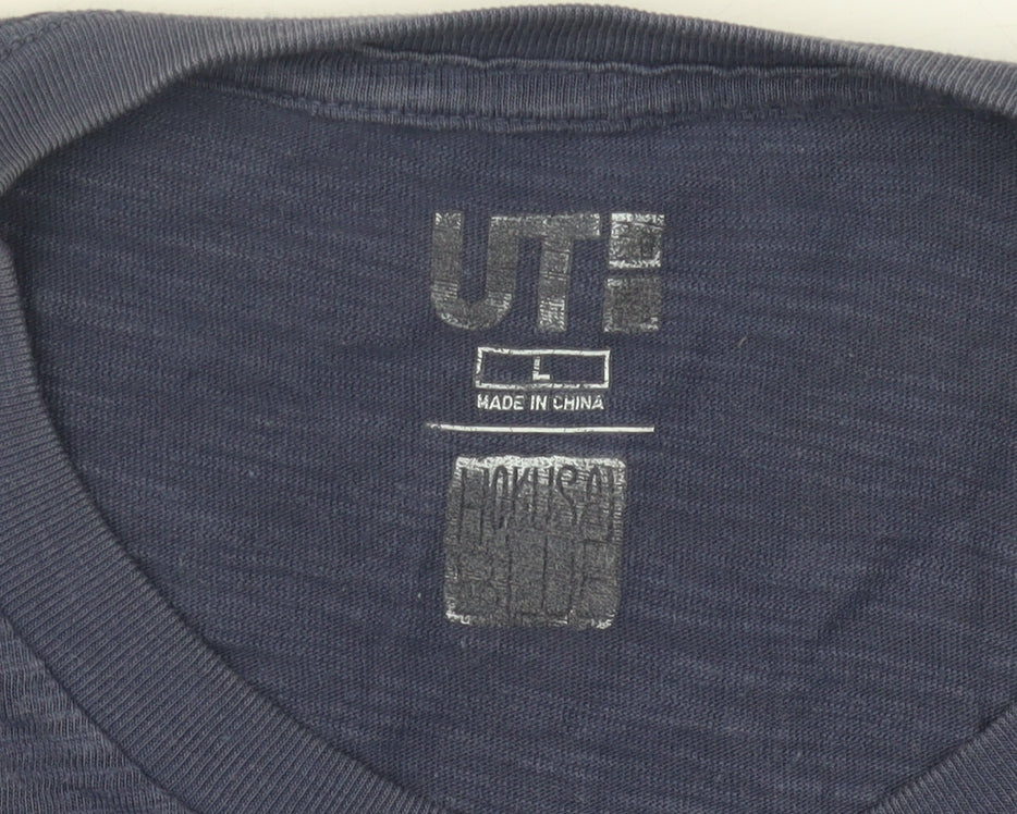 UT Men's Blue Graphic Art T-Shirt, Size L