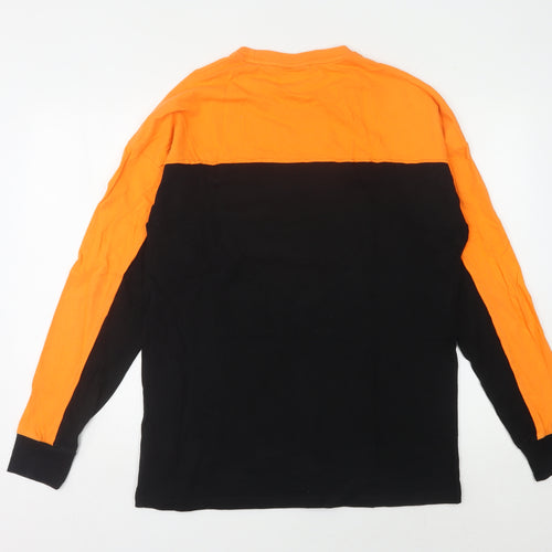 ASOS Men's M Orange Black Long Sleeve T-Shirt