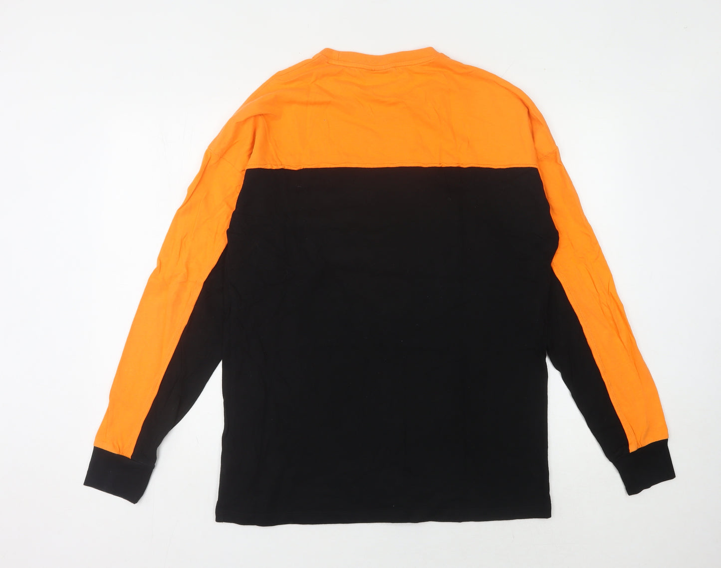 ASOS Men's M Orange Black Long Sleeve T-Shirt