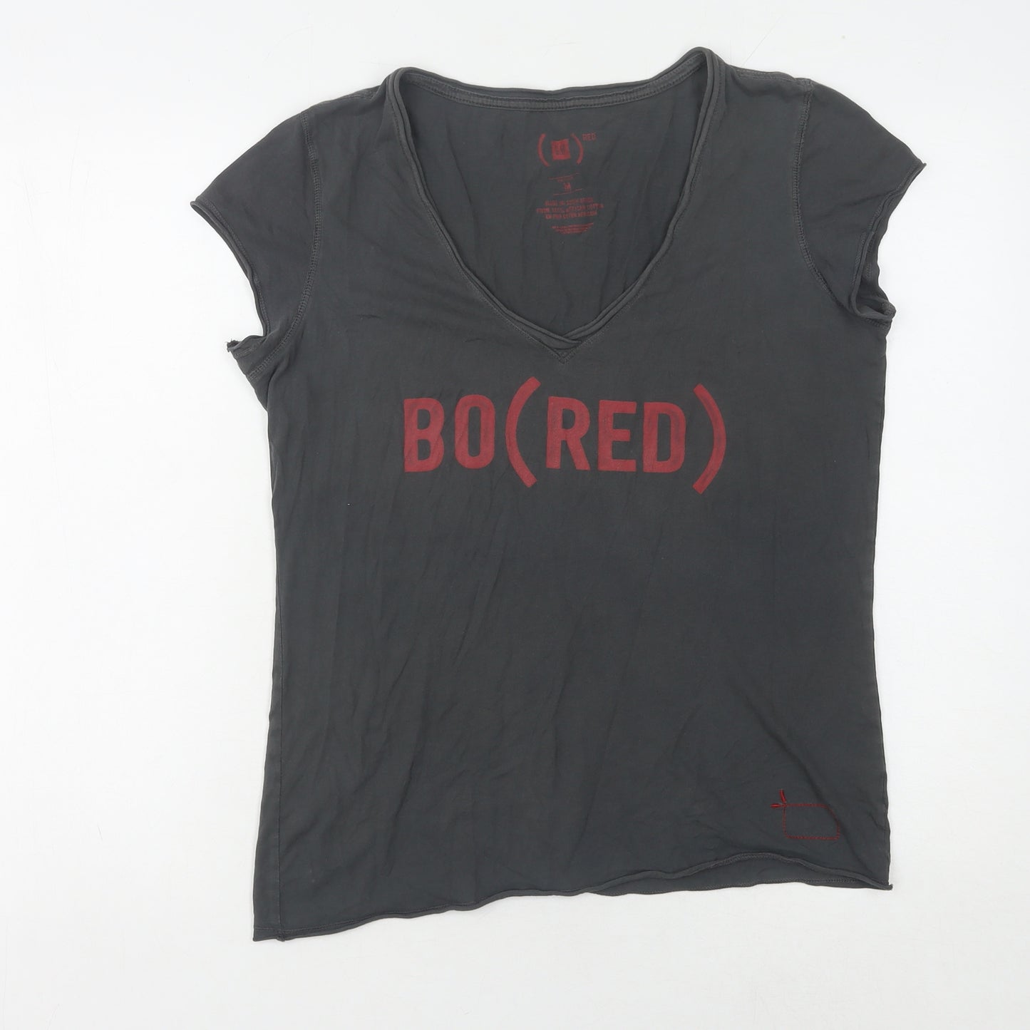 GAP Women's Black V-Neck T-Shirt, Size M