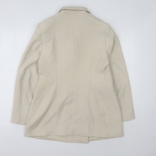 H&M Women's Ivory Double Breasted Blazer Size 14