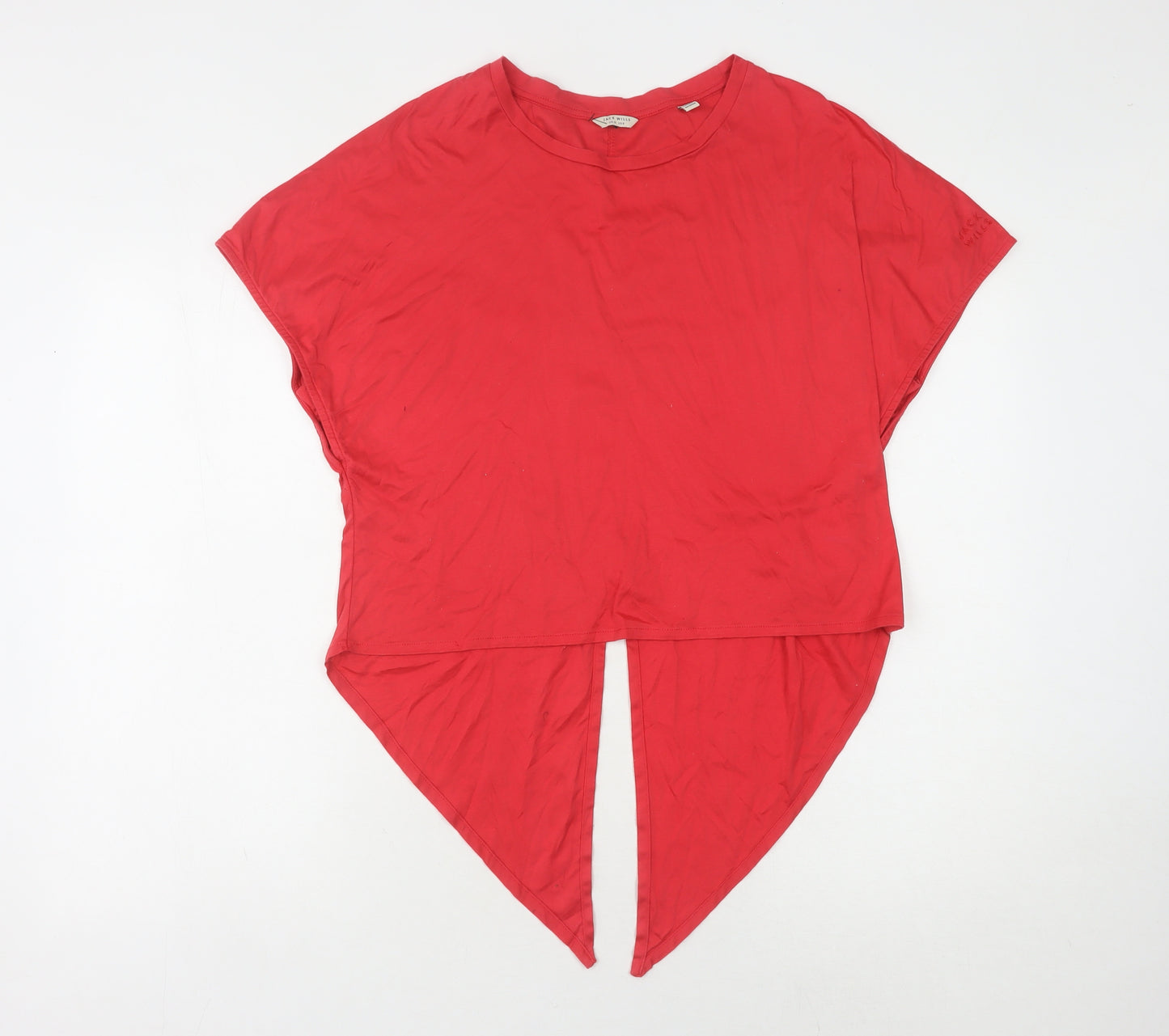 Jack Wills Red Cropped T-Shirt UK 12 Women