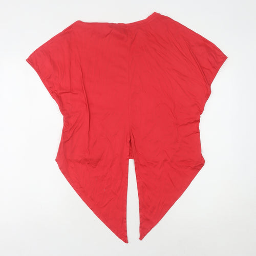 Jack Wills Red Cropped T-Shirt UK 12 Women