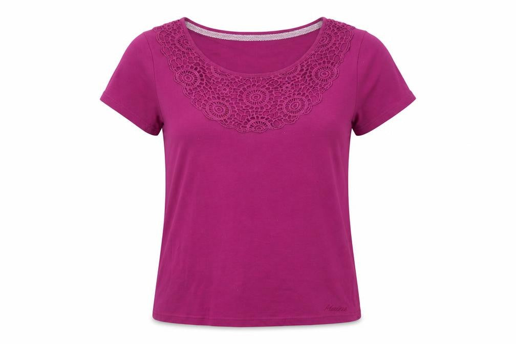 Front view of Maine New England Pink Women's, size 14, Basic T-Shirt
