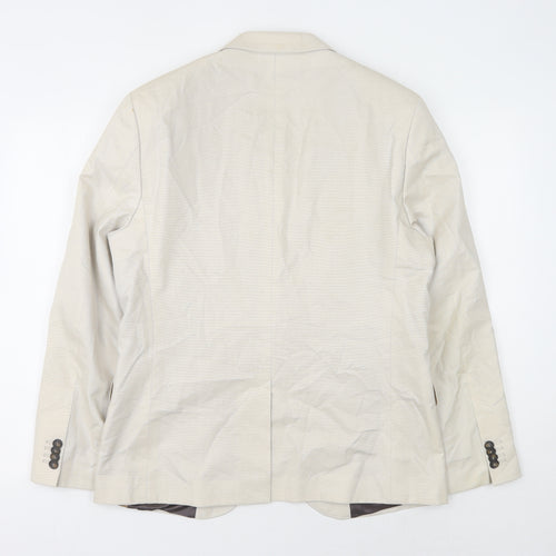 H&M Men's Beige Blazer Size 38R Single-Breasted