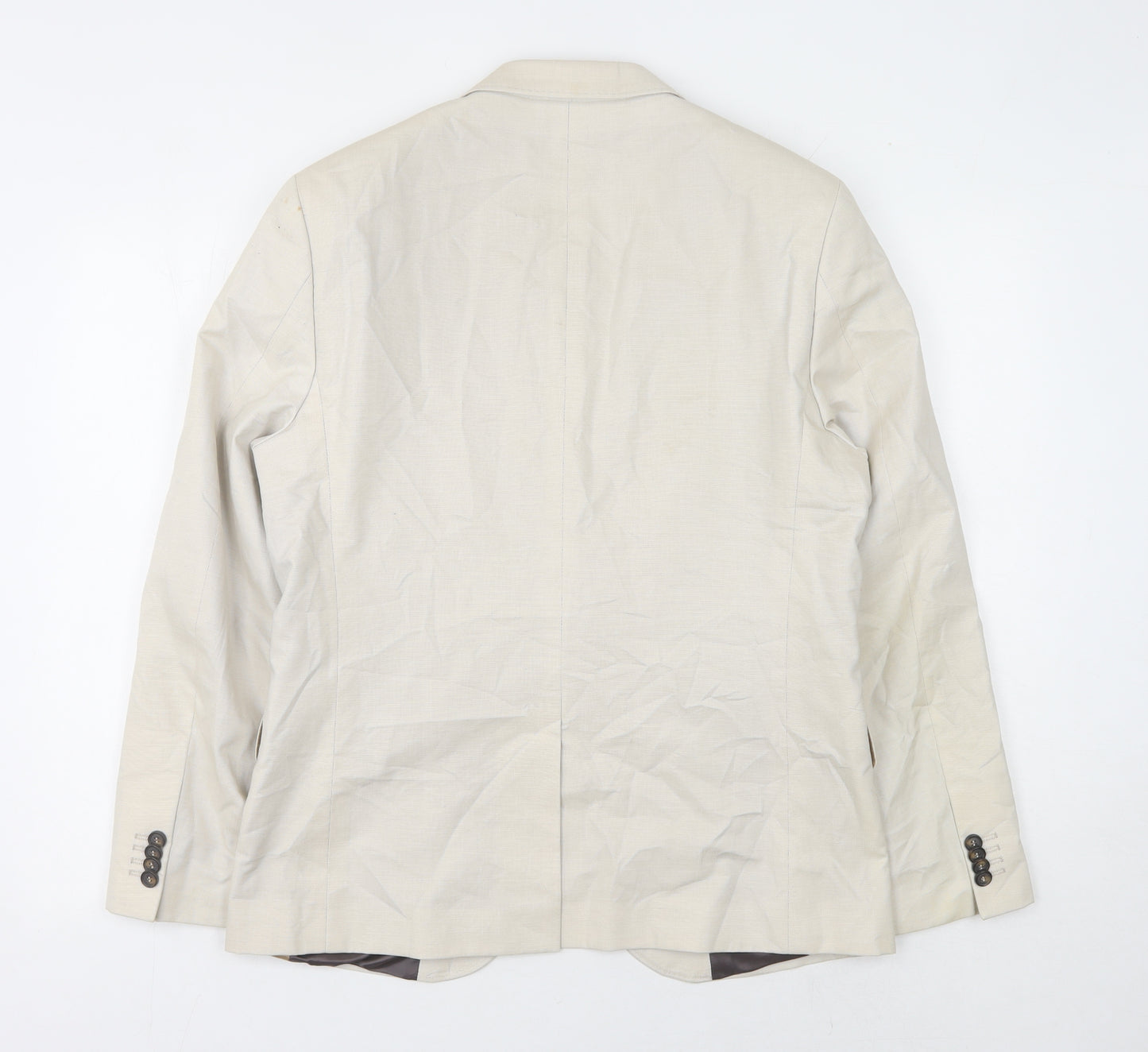 H&M Men's Beige Blazer Size 38R Single-Breasted