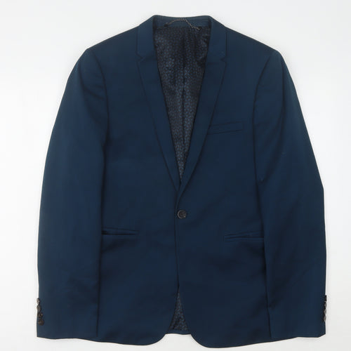 Burton Menswear Blue Slim Blazer 40R Men's Formal