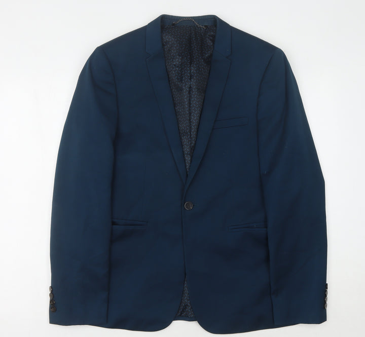 Burton Menswear Blue Slim Blazer 40R Men's Formal
