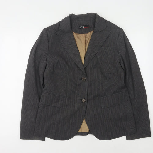 AUST Women's Grey Pinstripe Suit Jacket Size 12
