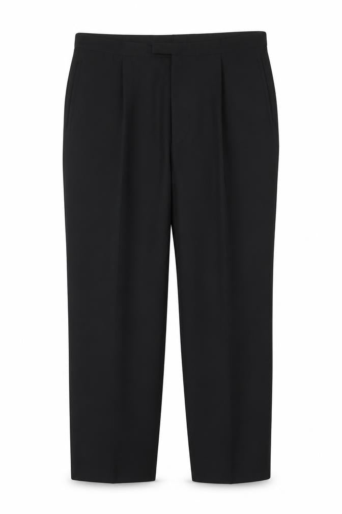 Front view of Leonards Label Men's Black Trousers R 48