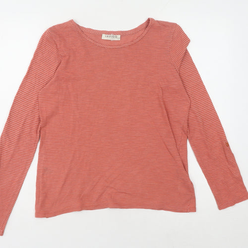 Marks and Spencer Women's Red Striped Top, Size 12