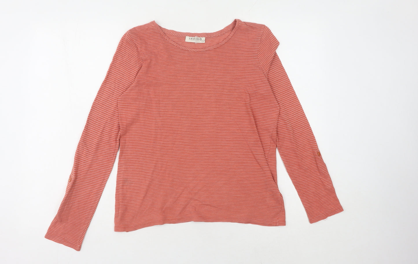 Marks and Spencer Women's Red Striped Top, Size 12