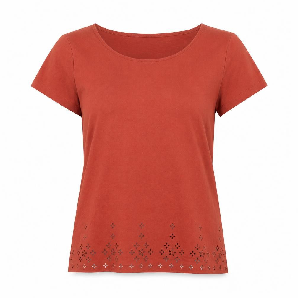 Front view of ESMARA Women's Red T-Shirt -, size 10