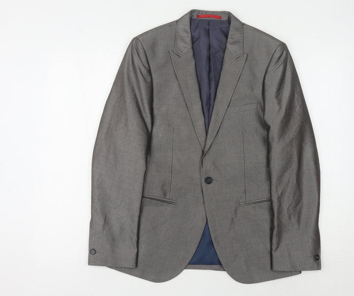 Ventuno 21 Men's Grey Slim Fit Suit Jacket 36 Small