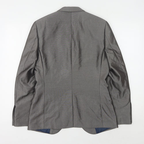 Ventuno 21 Men's Grey Slim Fit Suit Jacket 36 Small