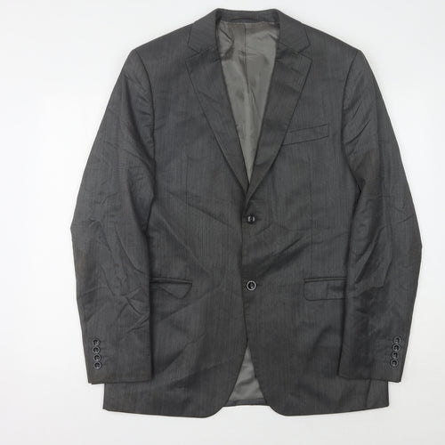 DKNY Men's Grey Long Blazer Jacket Size 42L