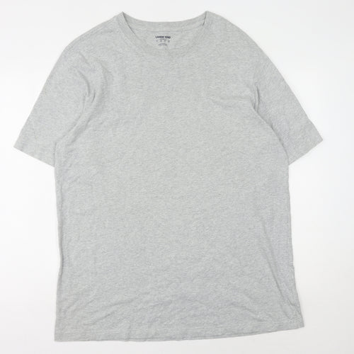 Lands' End Men's Grey Crew Neck T-Shirt L