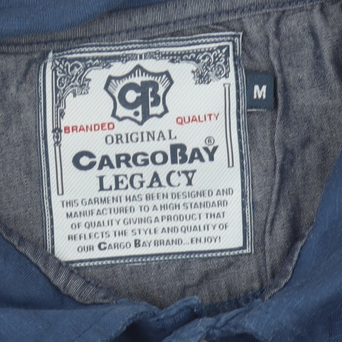 Cargo Bay Men's Blue Polo Shirt M Short Sleeve