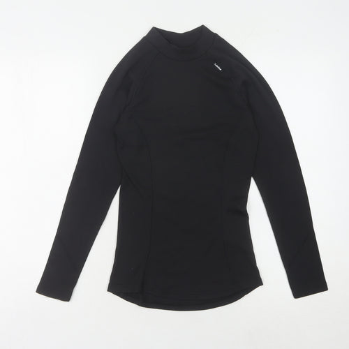 Decathlon Women's Slim Fit Black Long Sleeve Top XS