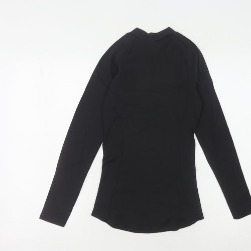 Decathlon Women's Slim Fit Black Long Sleeve Top XS