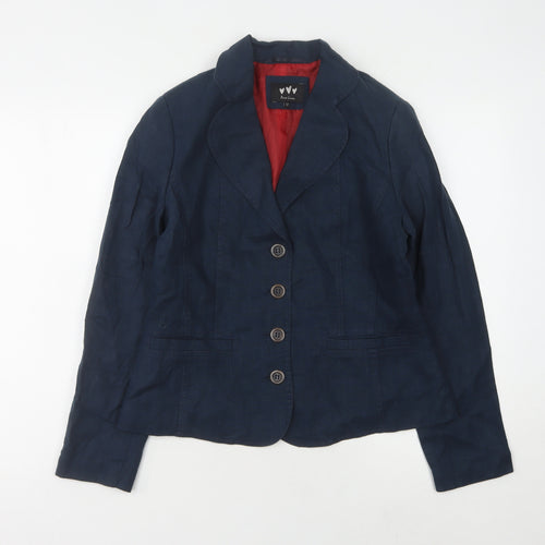 Marks and Spencer Women's Blue Suit Jacket Size 12