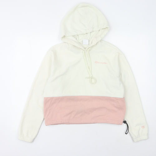 Champion Women's Ivory Pink Pullover Hoodie - Size S