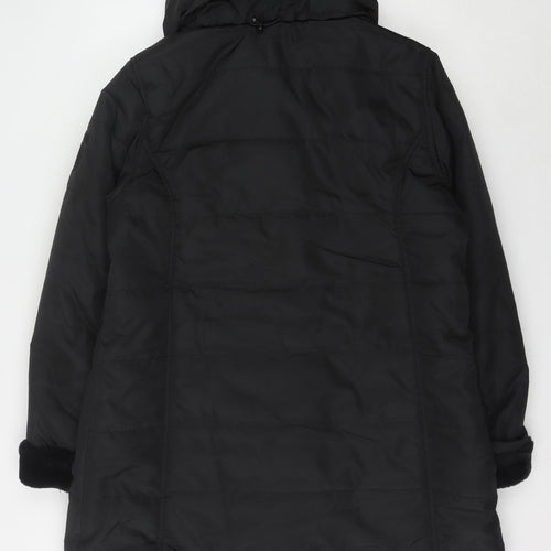 Regatta Women's Black Long Puffer Coat Hooded Size 20