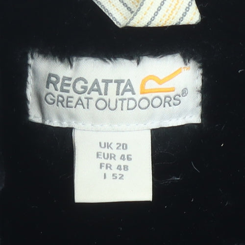 Regatta Women's Black Long Puffer Coat Hooded Size 20