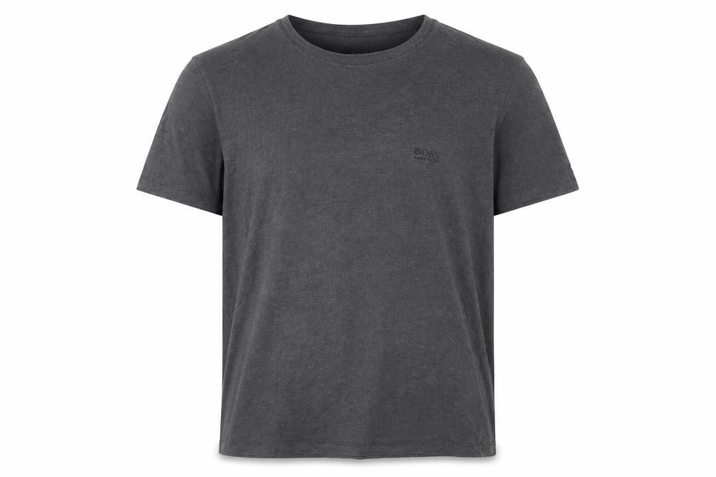 Front view of Hugo Boss Grey Men's Short Sleeve T-Shirt, size S