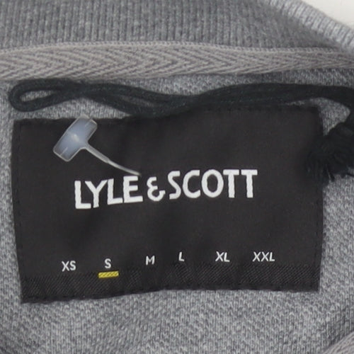 Lyle & Scott Men's Grey Short Sleeve Polo Shirt, Size S