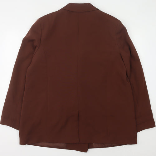 New Look Women's Brown Blazer UK 18 Double-Breasted