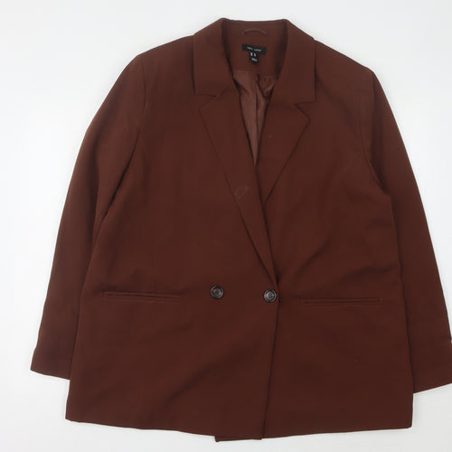 New Look Women's Brown Blazer UK 18 Double-Breasted