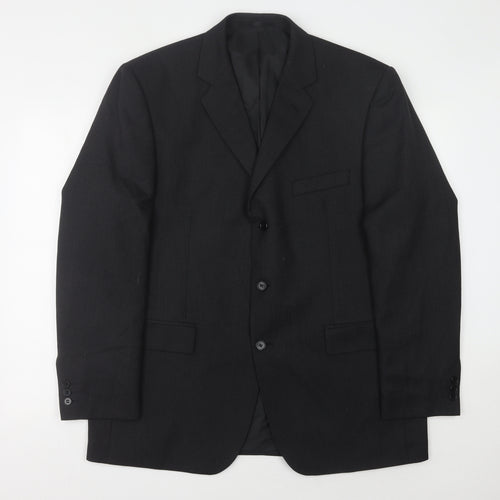Burton Men's Black Blazer 44 Regular Fit