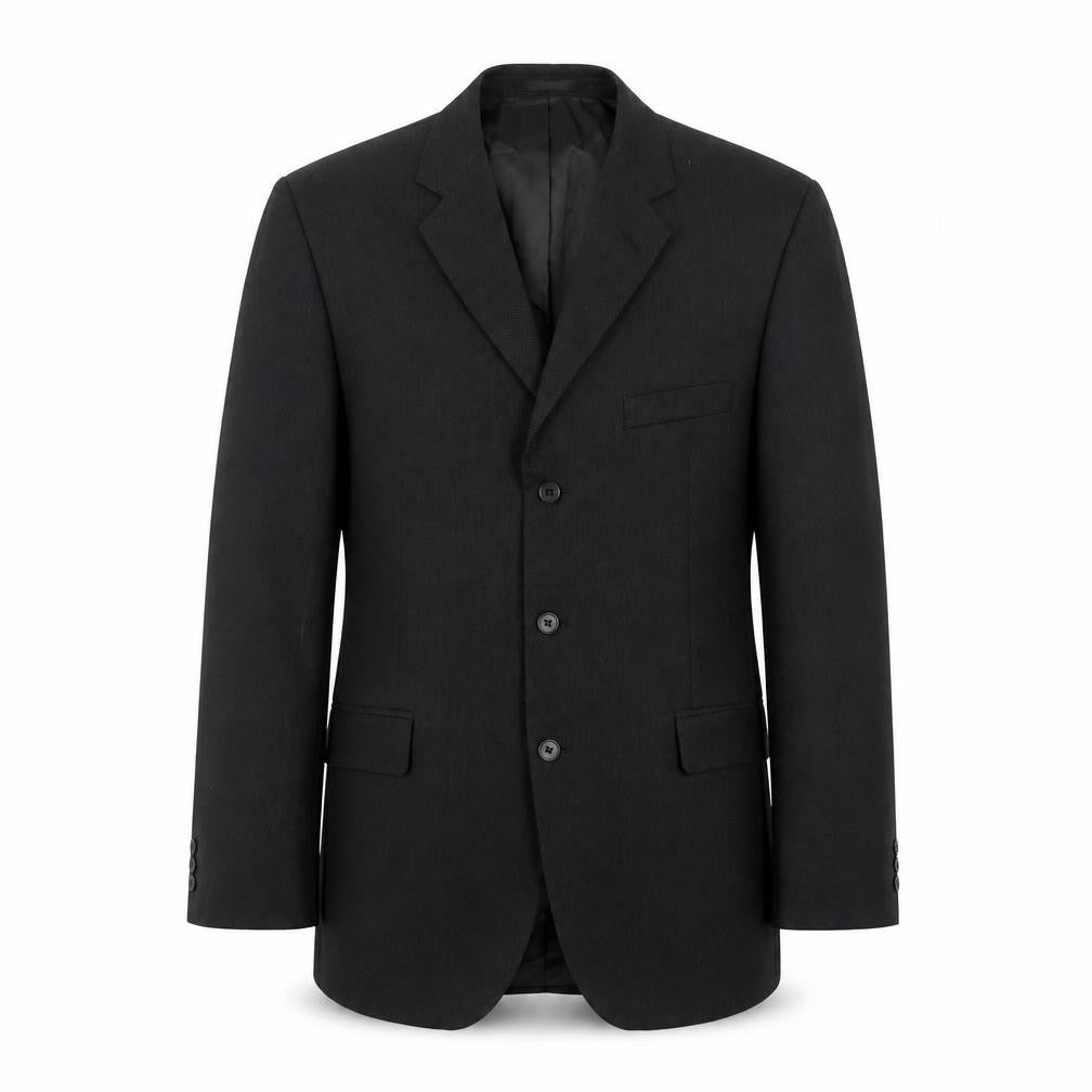 Front view of Burton Men's Black Blazer 44 Regular Fit