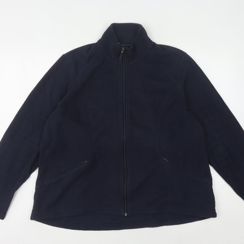 Marks and Spencer Women's Blue Fleece Jacket Size 18